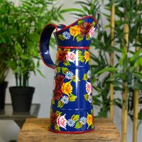 Medium Size Narrowboat Jug Finished in Blue Medium Size Narrowboat Jug Finished in Blue