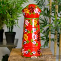 Front View fo the Red Traditional Hand Painted Narrowboat Style Jug Front View fo the Red Traditional Hand Painted Narrowboat Style Jug