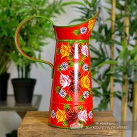 Side View of the Red Traditional Hand Painted Narrowboat Style Jug Side View of the Red Traditional Hand Painted Narrowboat Style Jug