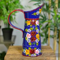 Side View of the Small Blue Narrowboat Jug Side View of the Small Blue Narrowboat Jug