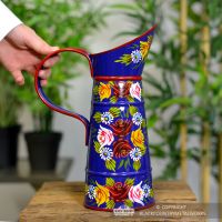Small Blue Traditional Hand Painted Narrowboat Style Jug to Scale Small Blue Traditional Hand Painted Narrowboat Style Jug to Scale