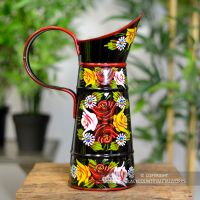 Side View of the Black Traditional Narrowboat Jug Side View of the Black Traditional Narrowboat Jug