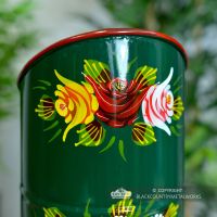 Close-up of the Rose on the Lip of the "Rosalie" Coal Hod