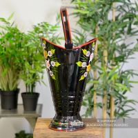 “Daintree” Hand Painted Iron Narrowboat Coal Hod or Umbrella Stand - Black “Daintree” Hand Painted Iron Narrowboat Coal Hod or Umbrella Stand - Black