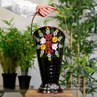 “Daintree” Hand Painted Iron Narrowboat Coal Hod or Umbrella Stand - Black “Daintree” Hand Painted Iron Narrowboat Coal Hod or Umbrella Stand - Black
