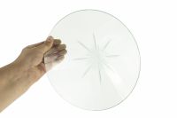 Clear Port Hole Glass with Star Pattern