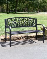 Meadow Iron & Steel Park Bench In Situ