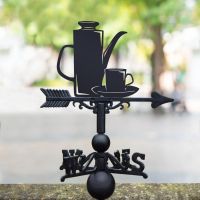 Meakin Coffee Pot & Cup Weathervane in Situ