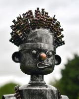 Close up of Mechanic Robot Head