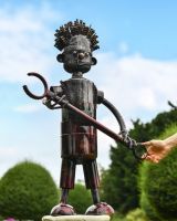 Scale image of Mechanic Recycled Metal Robot Sculpture