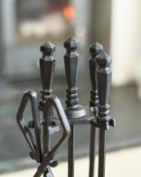 Close-Up of Fireside Tools in Storage