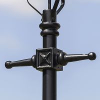 Black Gothic Lamp Post & Lantern Set 2.7m Black Gothic Lamp Post & Lantern Set 2.7m