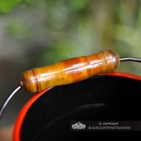 Close-up of the Handle on the Black Narrowboat Bucket Close-up of the Handle on the Black Narrowboat Bucket