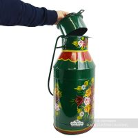 Large Green Narrowboat Milk Churn with Removable Lid