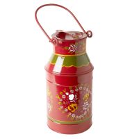 Medium Narrow Boat Milk Churn Finished in Red