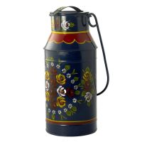 Medium Narrow Boat Milk Churn Planter Finished in Blue