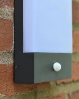 Side view of wall light detail with sensor