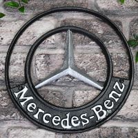 "Mercedes" Automobilia Reproduction Sign in Situ on Brick Wall "Mercedes" Automobilia Reproduction Sign in Situ on Brick Wall