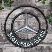 "Mercedes" Automobilia Reproduction Sign in Situ Outdoors "Mercedes" Automobilia Reproduction Sign in Situ Outdoors