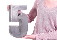 Number 5 Created From Fabricated 12" Steel 