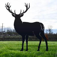 Black Large Metal Stag Silhouette