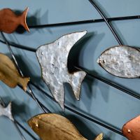 Close-up of the Swimming Fish on the Wall Art
