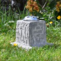 Stone Effect Pet Memorial Vase Side View