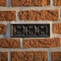 Black Cast Iron Air Brick 9" x 3" installed