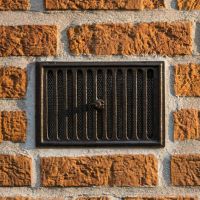  Cast Iron Adjustable Air Vent - 9" x 6" installed ai illustration