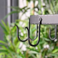 Bowed Kitchen Pot & Pan Rack Tool Hooks