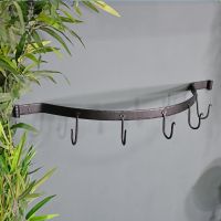 Black Bowed Kitchen Pot & Pan Rack