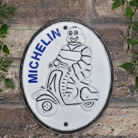 "Michelin Man" Scooter Cast Automobilia Reproduction Sign in Situ Outdoors "Michelin Man" Scooter Cast Automobilia Reproduction Sign in Situ Outdoors