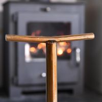 Close-up of the Antique Brass Finish on the Companion Set Close-up of the Antique Brass Finish on the Companion Set