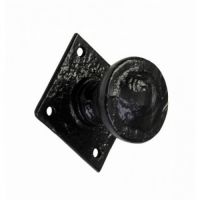 Midnight Black Cast Iron Door Knob Set