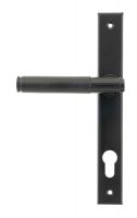 Midnight Black Slimline Lever Espag Door Handle Back