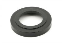 Midnight Black Unsprung Lever Door Handle Art Deco Rose