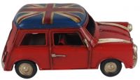 Union Flag Roof Mini Cooper Replica Ornament Side View Union Flag Roof Mini Cooper Replica Ornament Side View