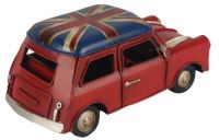 Union Flag Roof Mini Cooper Replica Ornament Back Union Flag Roof Mini Cooper Replica Ornament Back