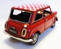 “Mini Cooper” in red and white tin model - 1960