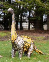 ‘Horizon’ the Small Diplodocus Upcycled Oil Drum Garden Sculpture main image