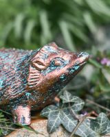 Close-Up of Facial Detail of Hedgehog Sculpture
