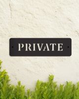 Minimalist Black "Private" Wall Sign Minimalist Black "Private" Wall Sign