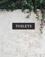 Minimalist Black "Toilets" Wall Sign Minimalist Black "Toilets" Wall Sign