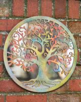 Rustic Bluebird Tree Wall Art With Mirror