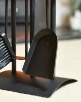Close Up Of Modern "Asher" Fireside Companion Set Shovel