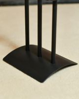 Close Up Of Modern "Asher" Fireside Companion Set Base