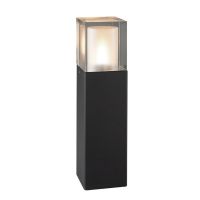 Modern Black "Coalford" Medium Bollard Light in Situ
