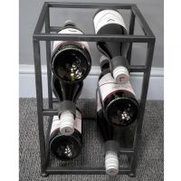 Modern & Industrial Cube Wine Rack with Bottles Modern & Industrial Cube Wine Rack with Bottles