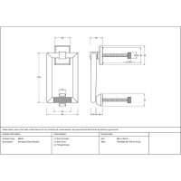 Modern Knurled Rectangular Door Knocker Technical Drawings and Dimensions Modern Knurled Rectangular Door Knocker Technical Drawings and Dimensions