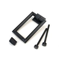 Modern Knurled Rectangular Door Knocker with all Components Modern Knurled Rectangular Door Knocker with all Components